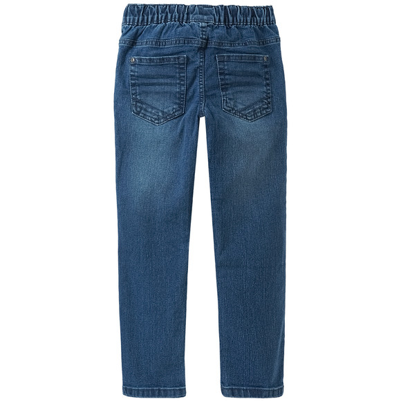 Jungen Pull-on-Jeans mit Used-Waschung