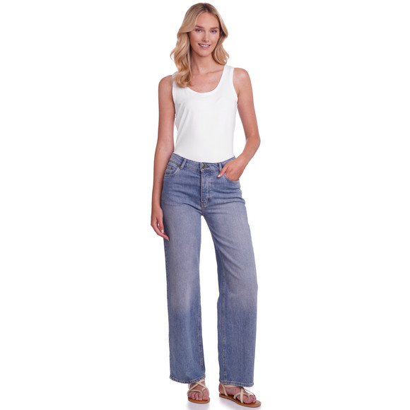 Damen Top in Unifarben