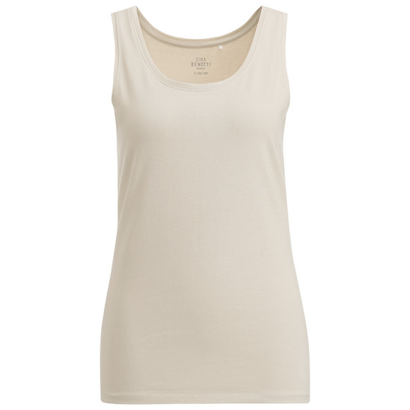 Damen Top in Unifarben beige