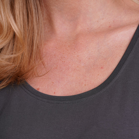 Damen Top in Unifarben