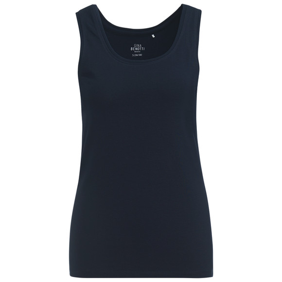 Damen Top in Unifarben dunkelblau
