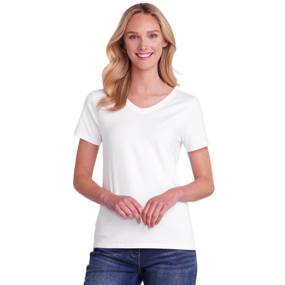 Damen T-Shirt mit V-Ausschnitt