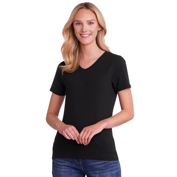 Damen T-Shirt mit V-Ausschnitt