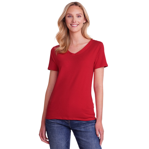 Damen T-Shirt mit V-Ausschnitt