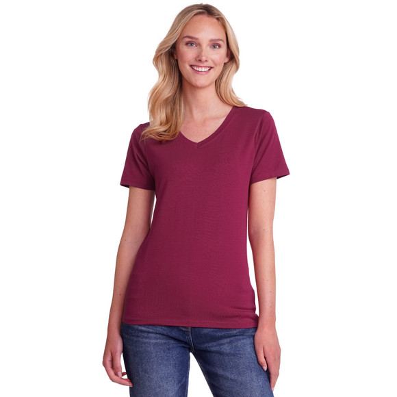Damen T-Shirt mit V-Ausschnitt