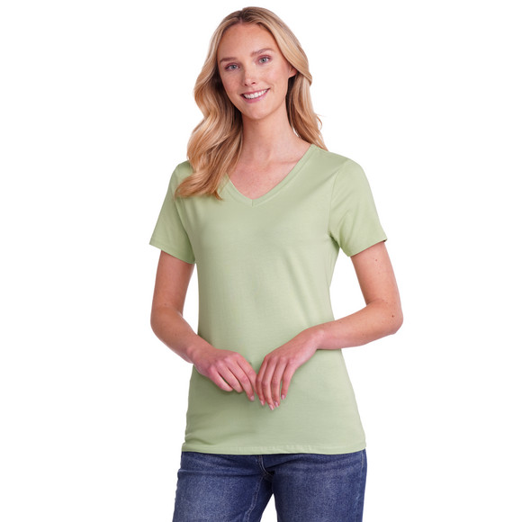 Damen T-Shirt mit V-Ausschnitt