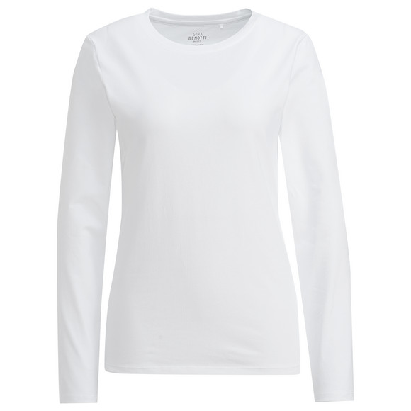 T-Shirt lange mouwen Dames wit