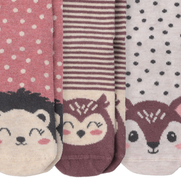 3 Paar Mädchen Socken mit Tier-Motiven
