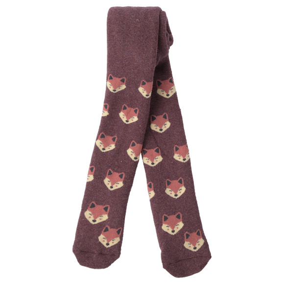2 Baby Frottee-Strumpfhosen mit Fuchs-Muster 