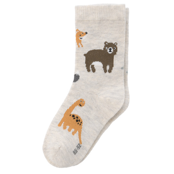 3 paar babysokken met bosmotief