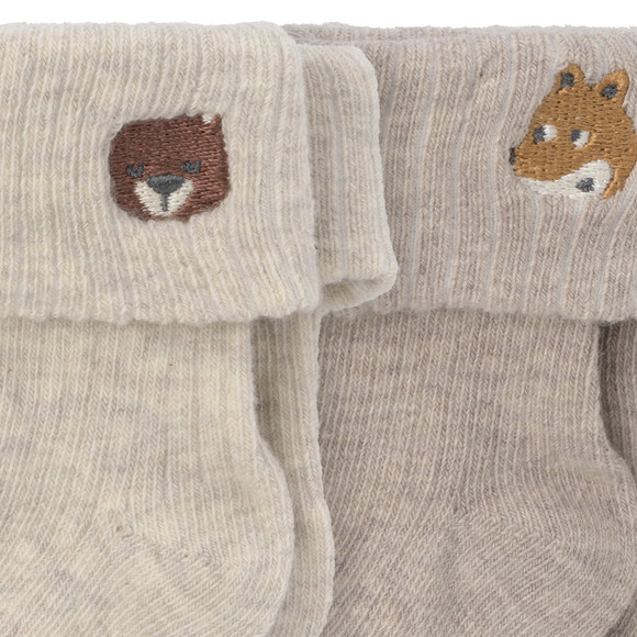 2 paar Newborn Sokken met borduursel