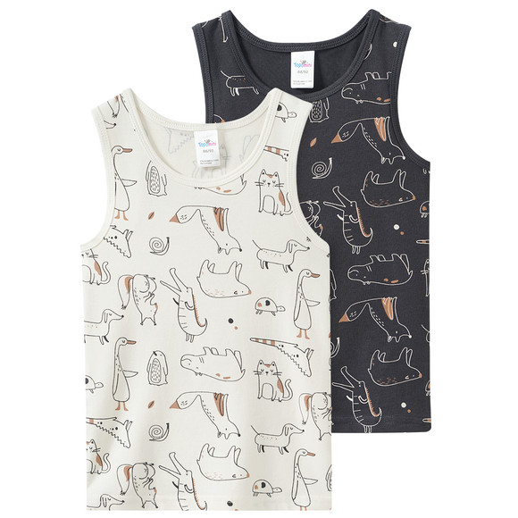 2 babyvestjes van biologisch katoen