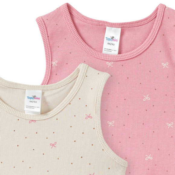 2 babyvestjes van biologisch katoen