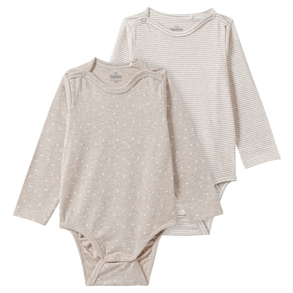 2 baby rompers met biologisch katoen