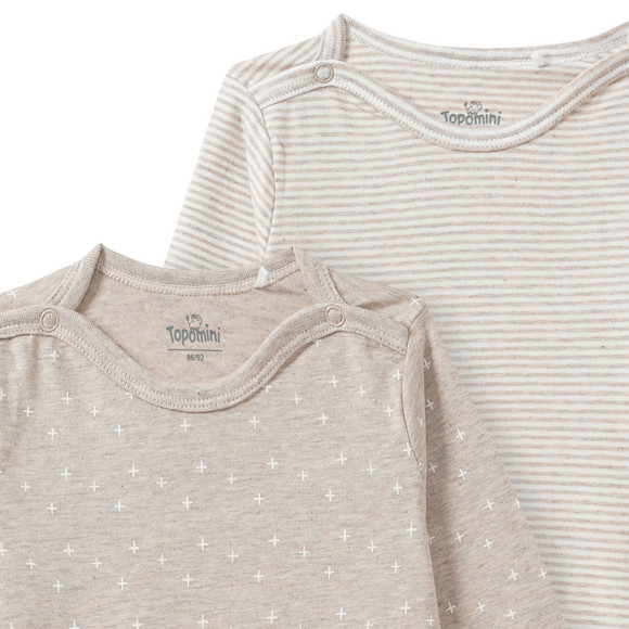 2 baby rompers met biologisch katoen