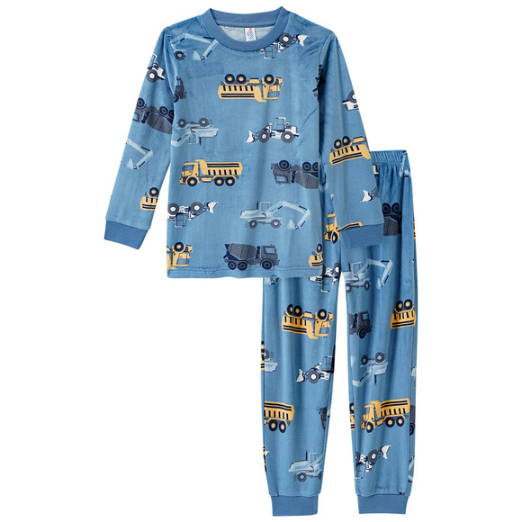 Jungen Schlafanzug mit Baufahrzeugen