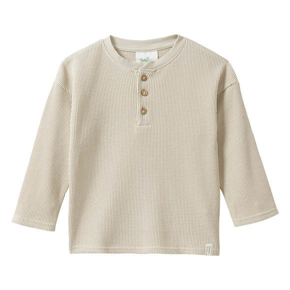2 babyhemden met lange mouwen in wafelpiqué