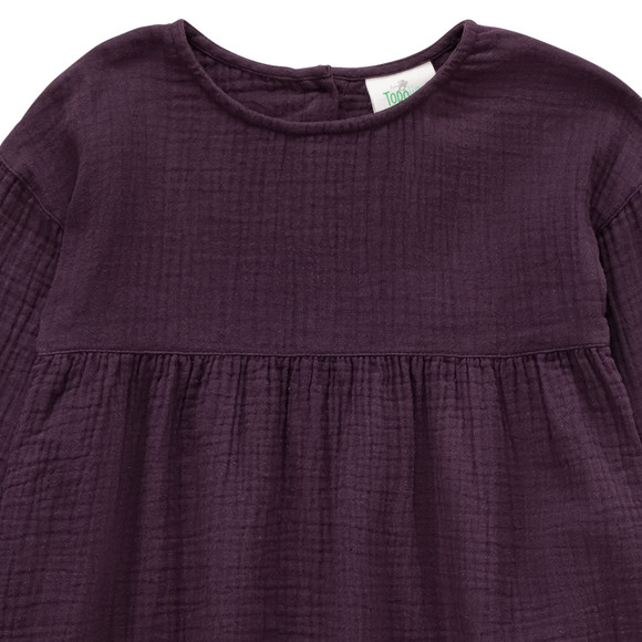 Mousseline meisjesjurk van biologisch katoen