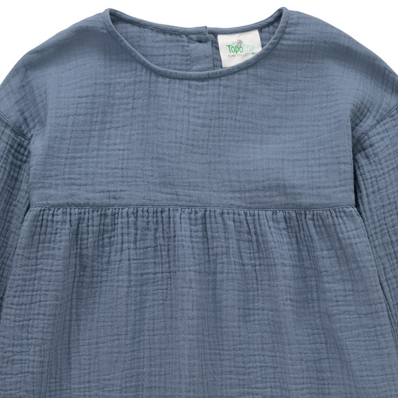 Mousseline meisjesjurk van biologisch katoen