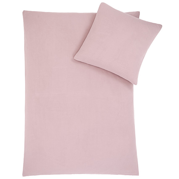 Musselin-Bettwäsche 135 x 200 cm rosa