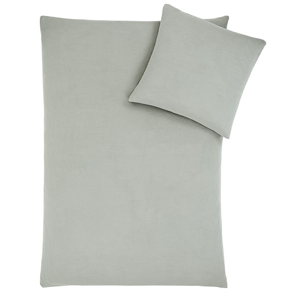 Musselin-Bettwäsche 135 x 200 cm salbei