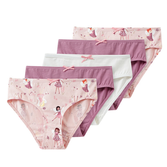 5 Meisjes Slips met biologisch katoen