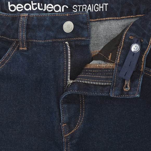Rechte meisjesjeans in raw denim