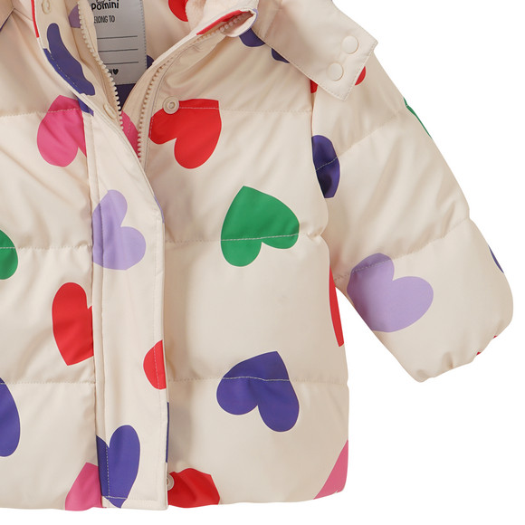 Baby pufferjas met hartjes