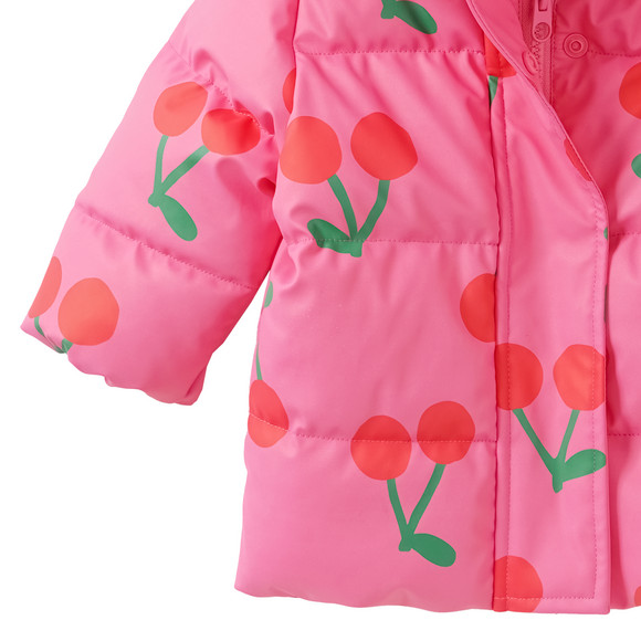 Baby puffer jacket met kersen