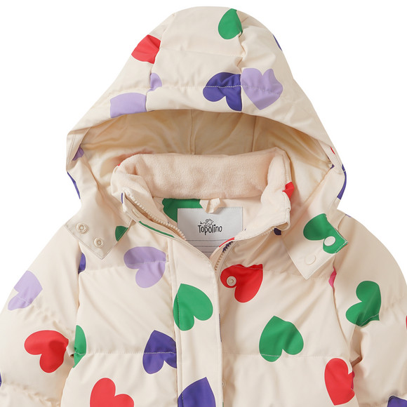 Pufferjack met hartjes voor meisjes