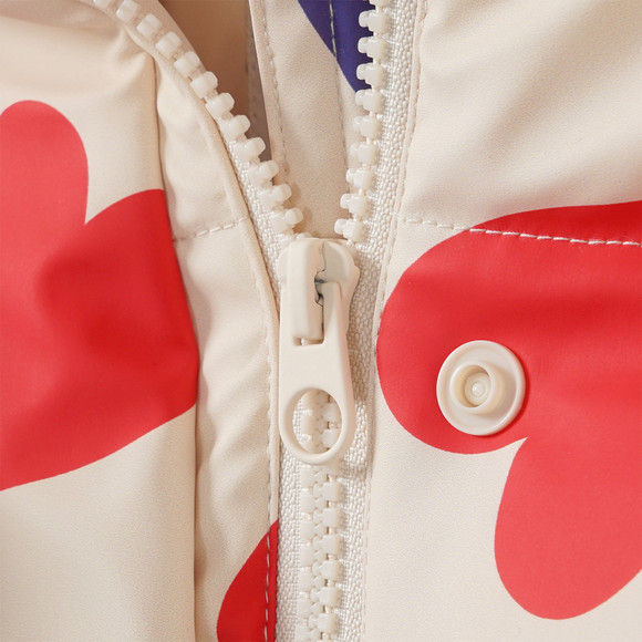 Pufferjack met hartjes voor meisjes