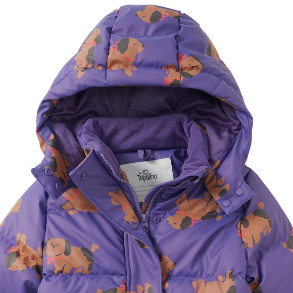 Pufferjack met honden voor meisjes