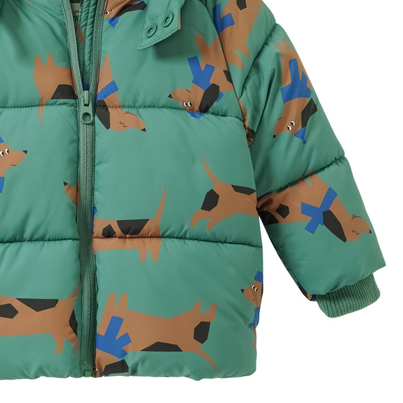 Baby pufferjack met teckel all-over