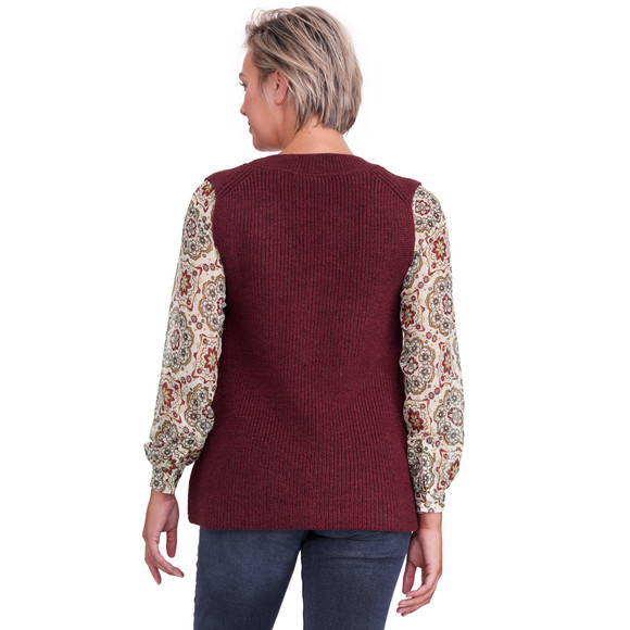 Gebreide damestrui met V-hals