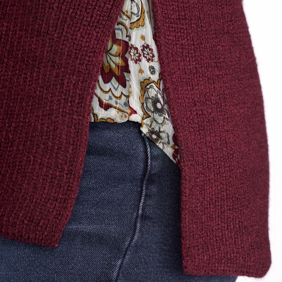 Gebreide damestrui met V-hals