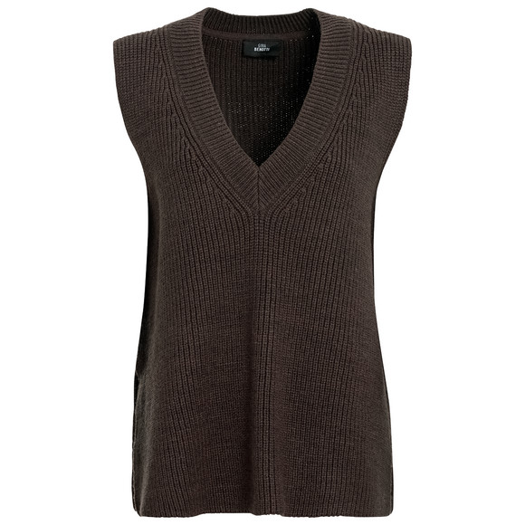 Gebreide damestrui met V-hals