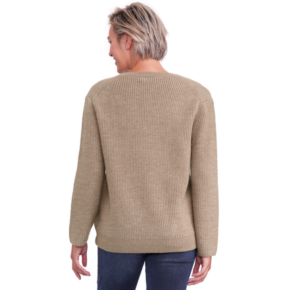 Damen Strickpullover mit V-Ausschnitt