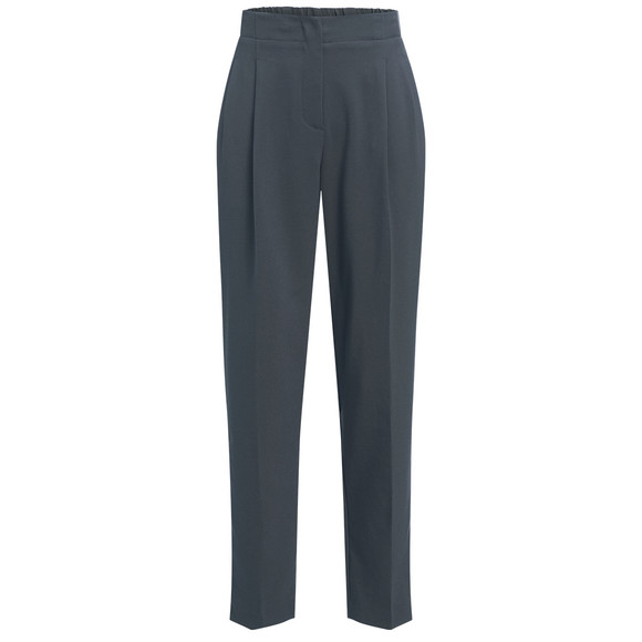 Damesplooibroek met vouwen donkergrijs