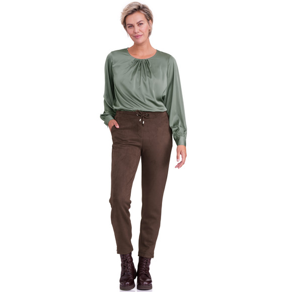 Dames joggingbroek in velourslook