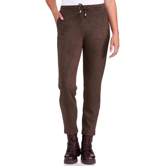 Dames joggingbroek in velourslook