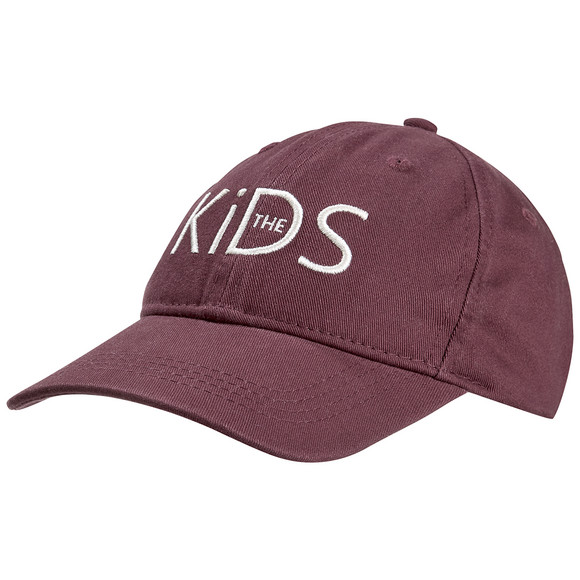 Kindermuts met borduursel donkerrood