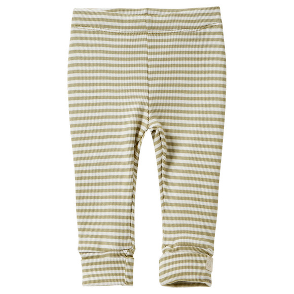 Baby legging met geribbelde structuur olijf