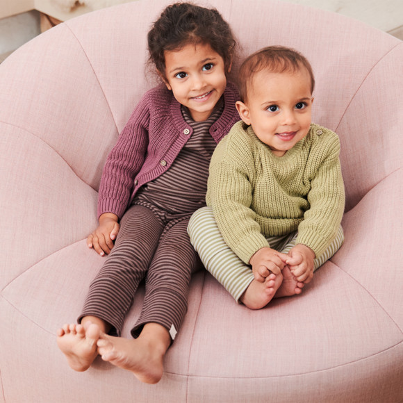 Baby legging met geribbelde structuur