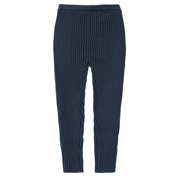 Baby legging met geribbelde structuur donkerblauw