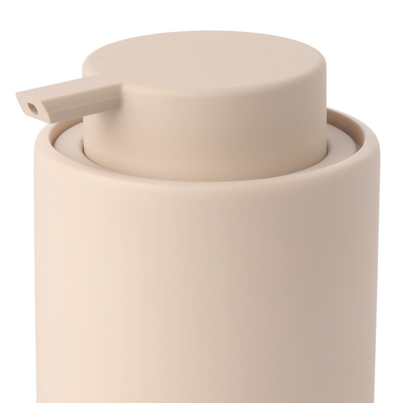 Zeepdispenser met soft-touch oppervlak