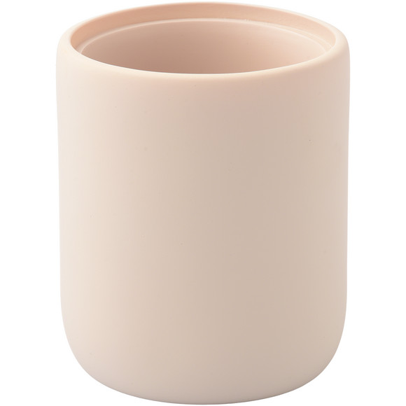 Tandenborstel mok lichtbeige