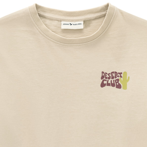 Jongenshemd met lange mouwen en kleine opdruk