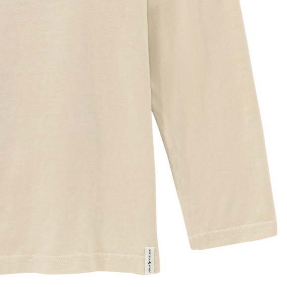 Jongenshemd met lange mouwen en kleine opdruk