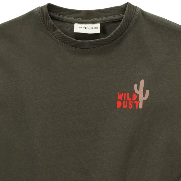 Jongenshemd met lange mouwen en kleine opdruk