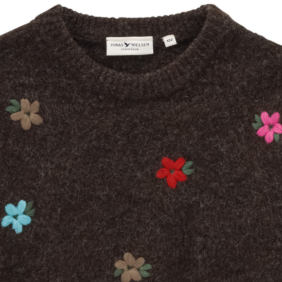 Gebreide trui met bloemen allover Meisjes